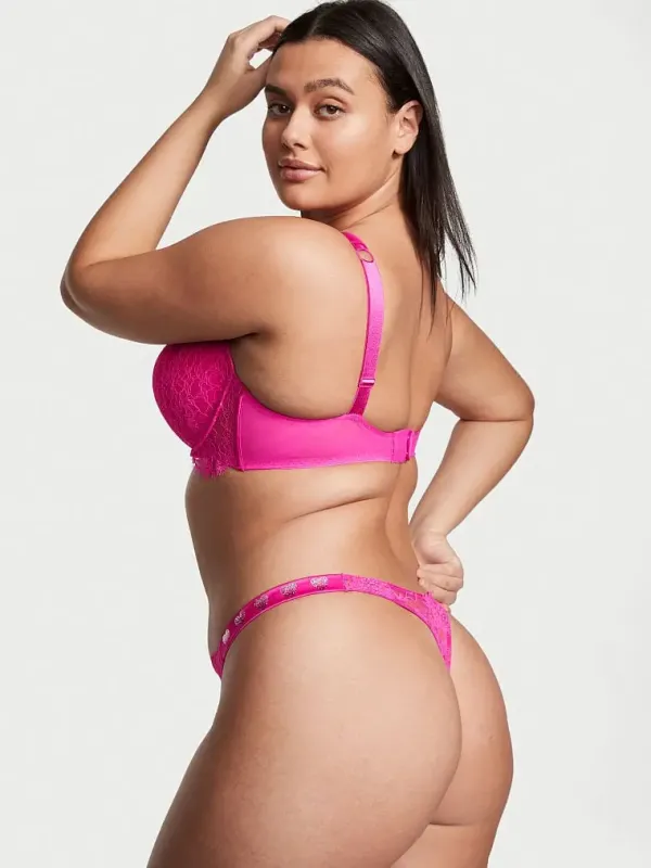 Мереживні трусики Shine Strap Lace Thong Victoria's Secret