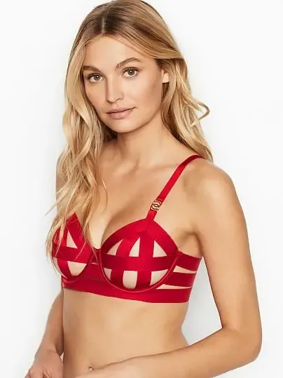 Комплект Бюстгалтер без наполнения Strappy & Трусики Banded Strappy Cheeky Panty Victoria's Secret