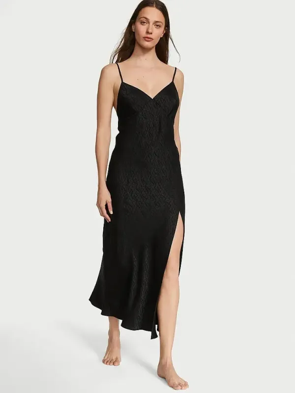 Атласний пеньюар Icon Satin Midi Slip Victoria's Secret