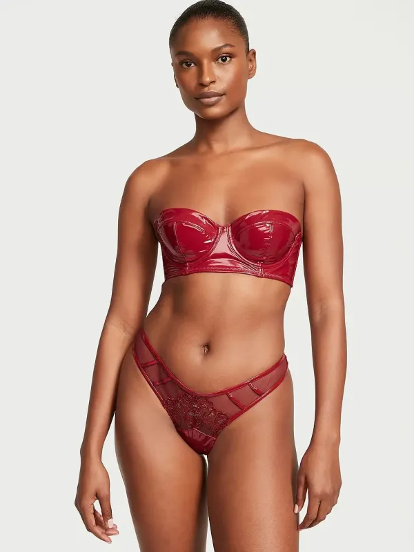 Бюстгальтер балконет зі штучної лакованої шкіри Faux Leather Very Sexy Victoria's Secret