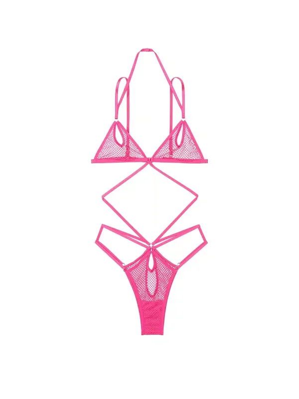 Боді із сіточки Strappy Naked Teddy Victoria's Secret