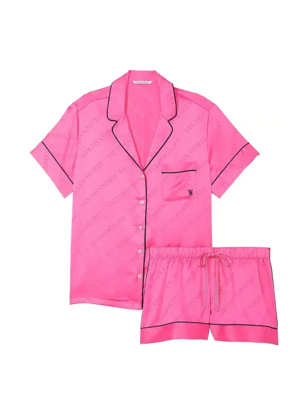 Атласна піжама з шортами Satin Short Pj Set Victoria's Secret