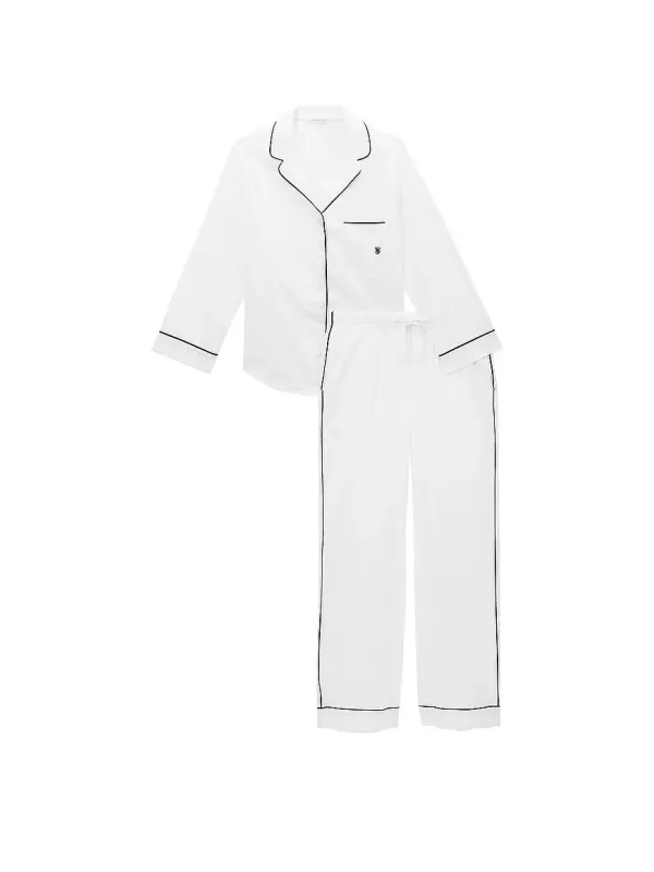 Бавовняна піжама з штанами Cotton Long PJ Set Victoria's Secret