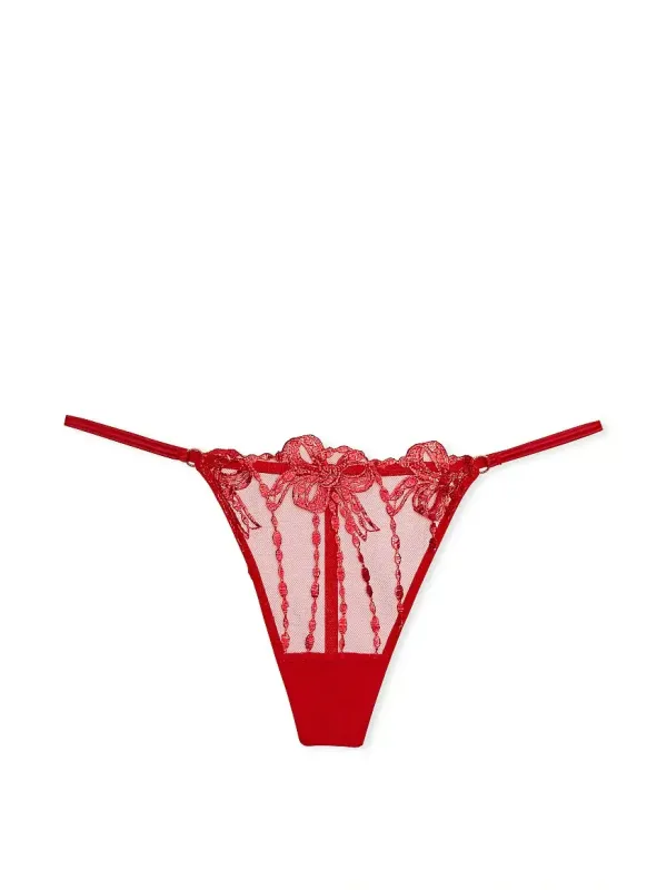 Комплект Бюстгальтер балконет & Трусики стрінги Bow Embroidery Dream Angels Victoria's Secret