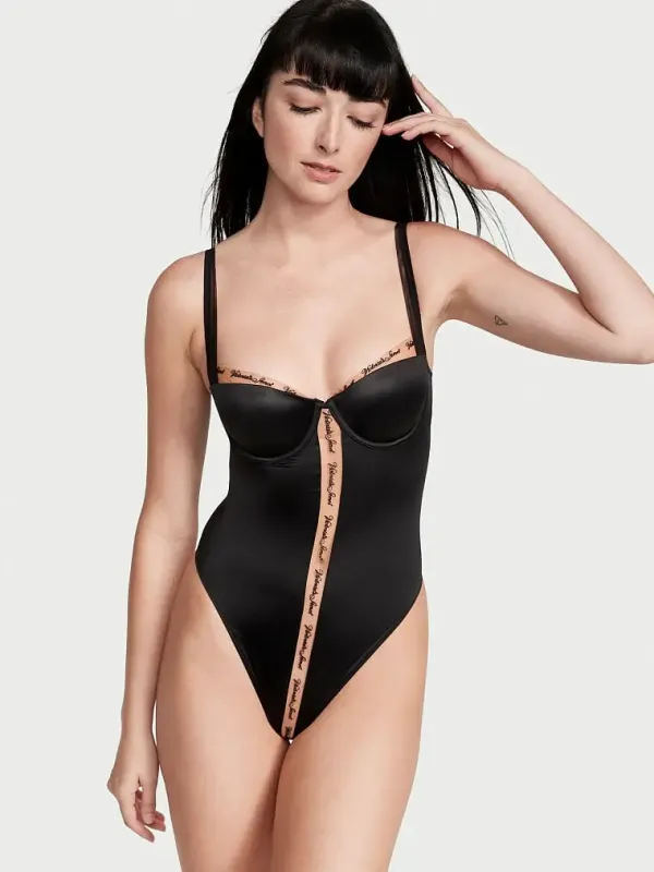 Боді з чашечками Logo Embroidery Teddy Very Sexy Victoria's Secret