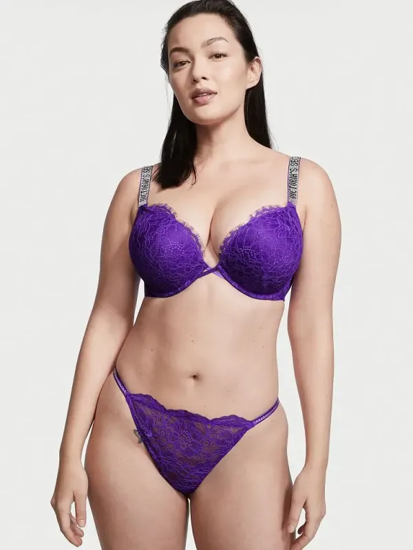 Трусики тонг Subtle Shine Lace Very Sexy Victoria's Secret