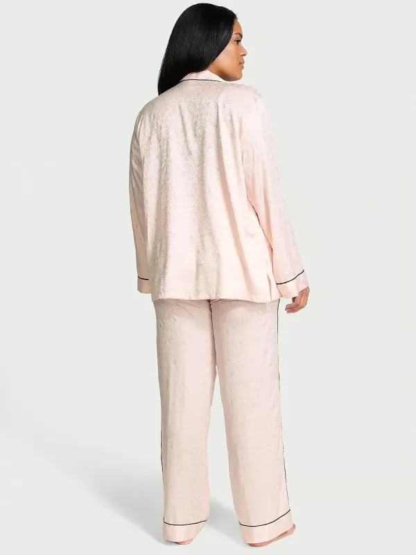 Атласна піжама з штанами Glazed Satin Dew Drop Long PJ Set Victoria's Secret