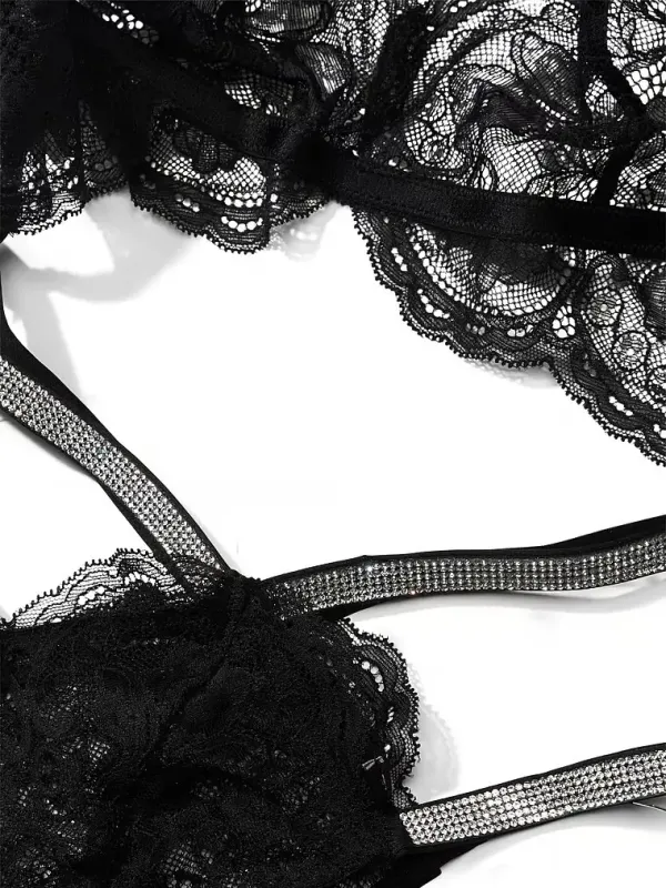 Мереживне боді зі стразами Shine Strap Teddy Victoria's Secret