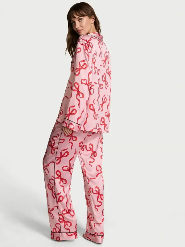 Атласна піжама з штанами Glazed Satin Long PJ Set Victoria's Secret