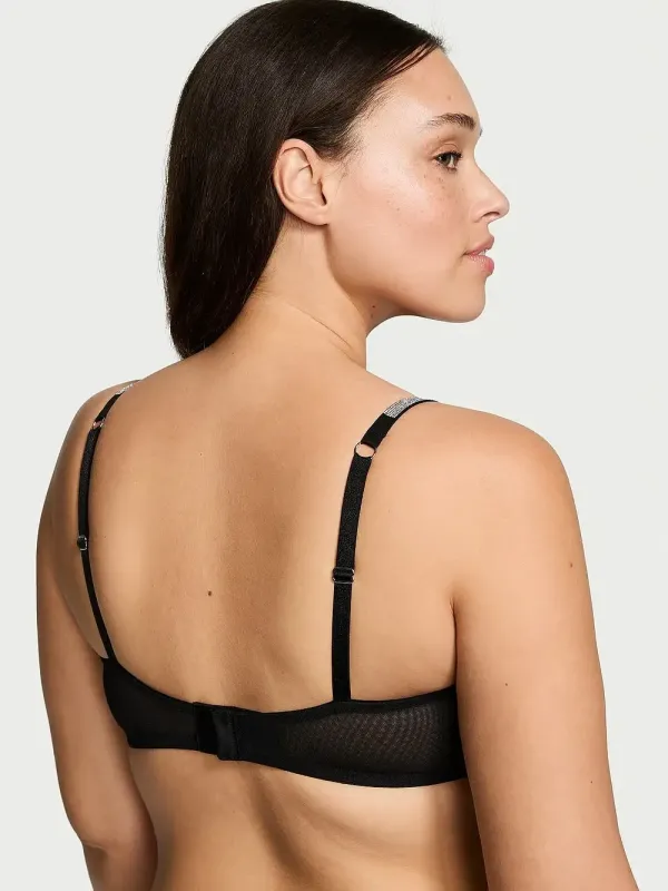Комплект 3-Set Бюстгальтер демі & Трусики тонги & Пояс Sheer Shine Very Sexy Victoria's Secret