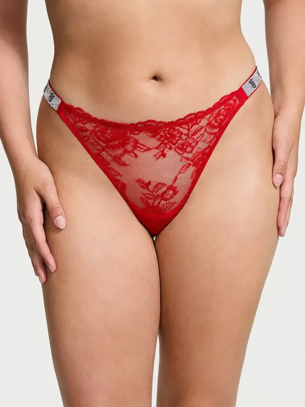 Мереживні трусики тонги Rose Lace VS Shine Very Sexy Victoria's Secret