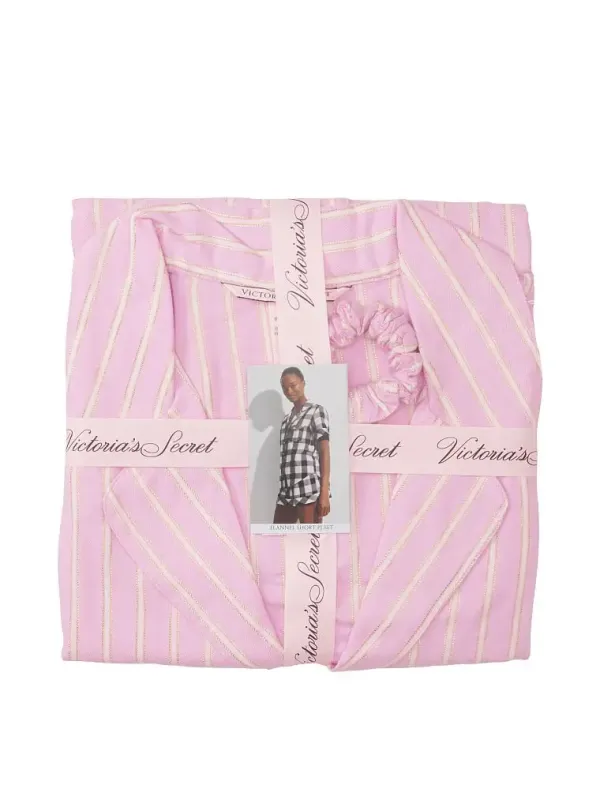 Фланелева піжама з шортами Short PJ Set Victoria's Secret