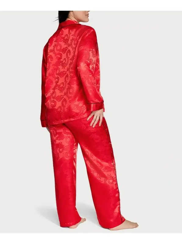 Атласна піжама з штанами Dragon Satin Long PJ Set Victoria's Secret