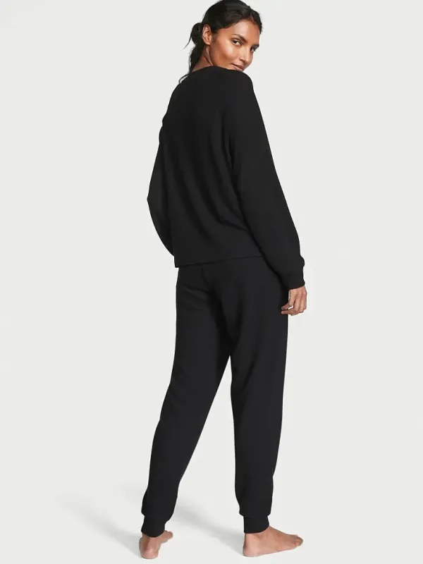 Костюм для дому Glow Waffle Henley Jogger Set Victoria's Secret