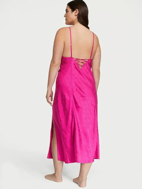 Атласний пеньюар Icon Satin Midi Slip Victoria's Secret