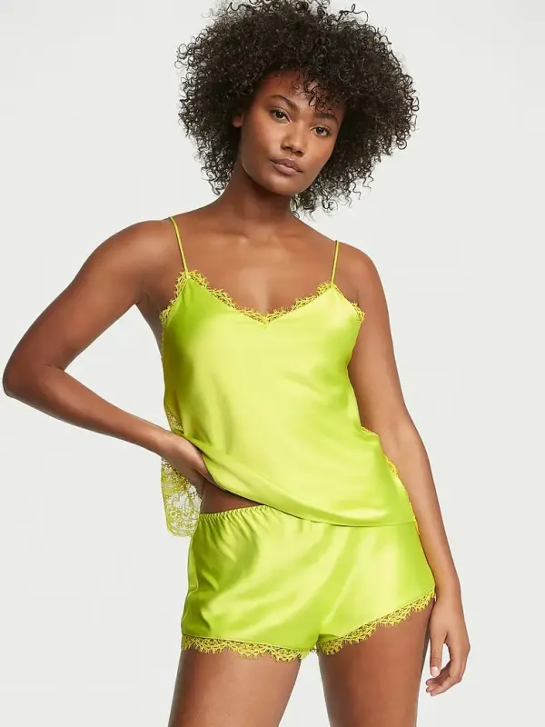 Атласний комплект для сну Satin and Lace Cami Set Victoria's Secret