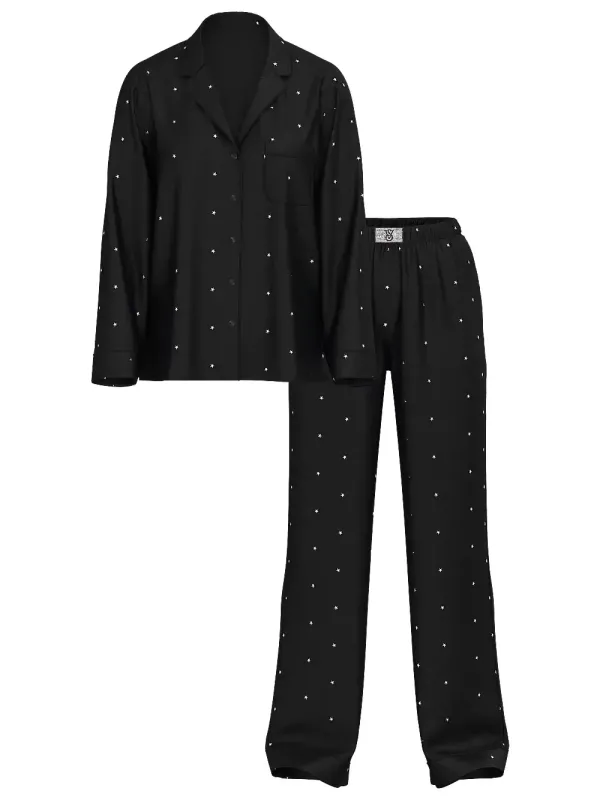 Атласна піжама зі штанами Glazed Satin Dew Drop Long PJ Set Victoria's Secret