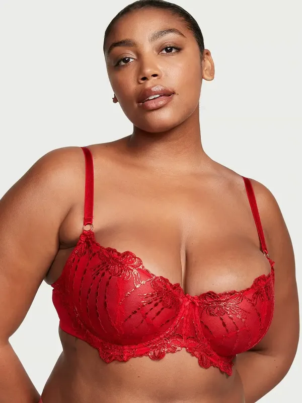 Комплект Бюстгальтер балконет & Трусики стрінги Bow Embroidery Dream Angels Victoria's Secret