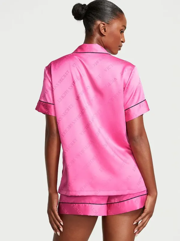 Атласна піжама з шортами Satin Short Pj Set Victoria's Secret