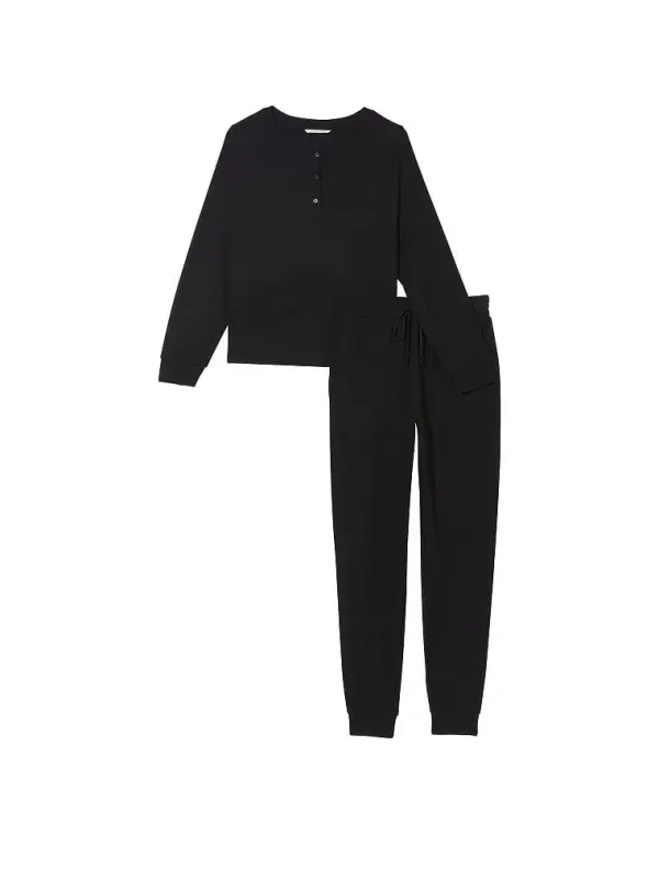 Костюм для дому Glow Waffle Henley Jogger Set Victoria's Secret