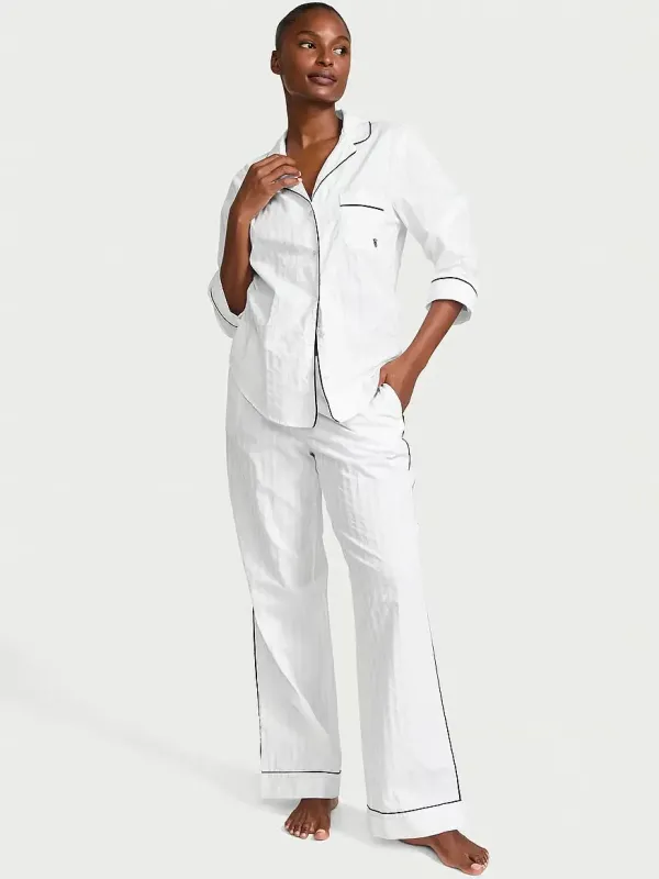 Бавовняна піжама з штанами Cotton Long PJ Set Victoria's Secret