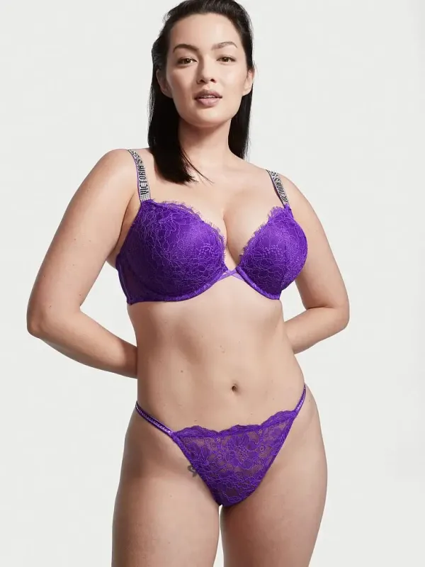 Трусики тонг Subtle Shine Lace Very Sexy Victoria's Secret