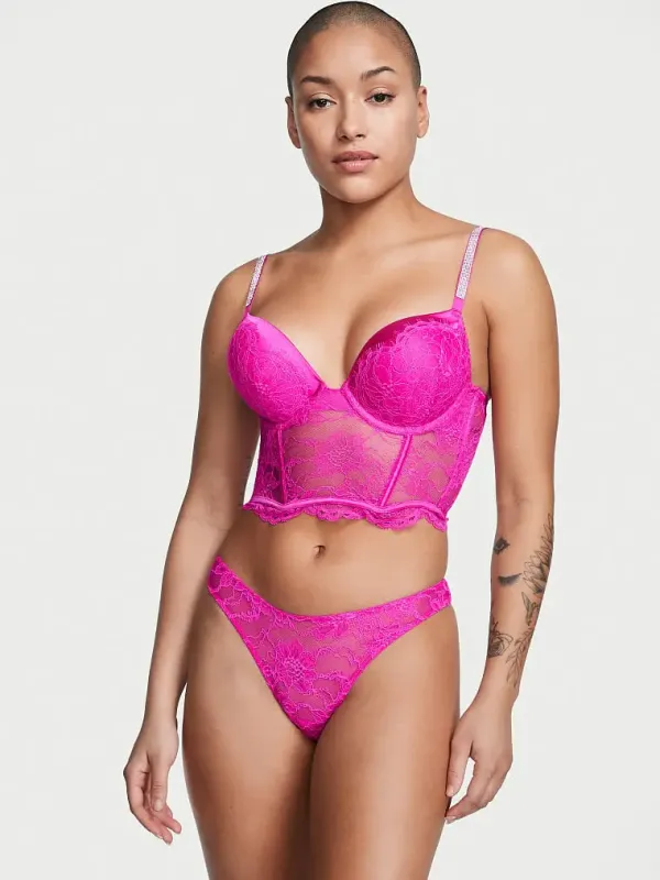 Рожеві трусики тонг зі стразами Shine Cutout Very Sexy Victoria's Secret