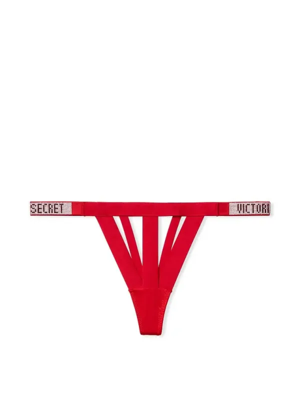 Трусики тонг Banded Logo Shine Strap Very Sexy Victoria's Secret