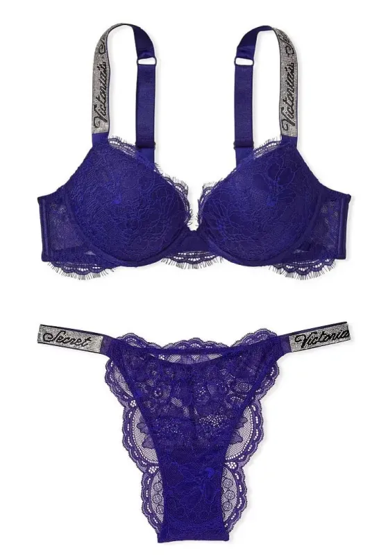 Комплект Мереживний бюстгальтер пуш-ап & Трусики бразиліани Shine Very Sexy Victoria's Secret