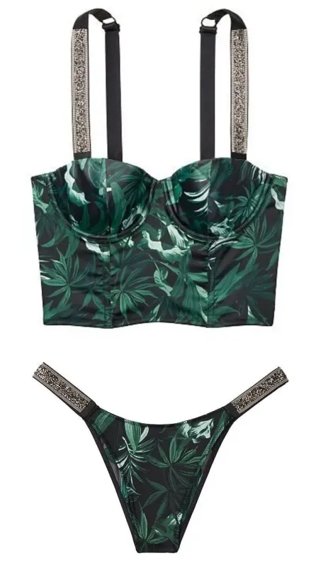 Комплект Бюстгальтер балконет Logo Strap & Трусики тонг Brazilian Strap Very Sexy Victoria's Secret