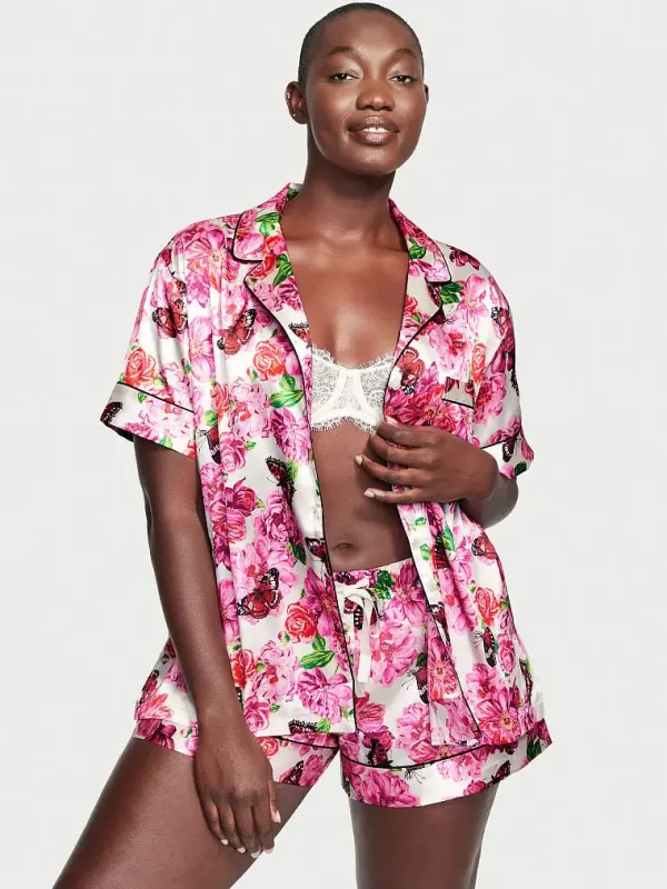 Атласна піжама з шортами Boxer PJ Victoria's Secret