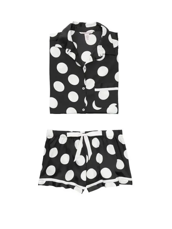 Атласна піжама з шортами Satin PJ Set Victoria's Secret