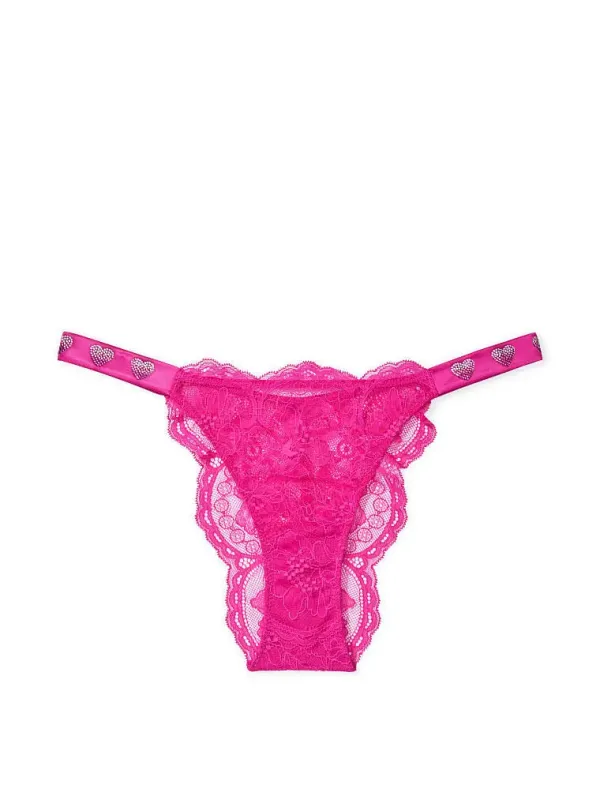 Мереживні трусики Shine Strap Lace Brazilian Victoria's Secret
