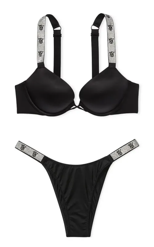Комплект Бюстгальтер подвійний пуш-ап & Трусики бразиліани VS Shine Victoria's Secret