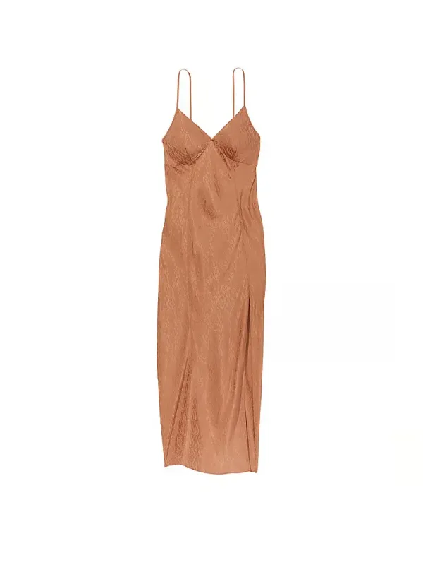 Атласний пеньюар Icon Satin Midi Slip Victoria's Secret