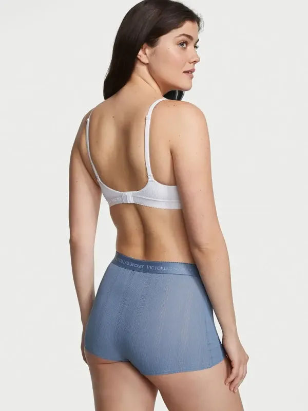 Трусики шортики високої посадки Logo Pointelle Victoria's Secret