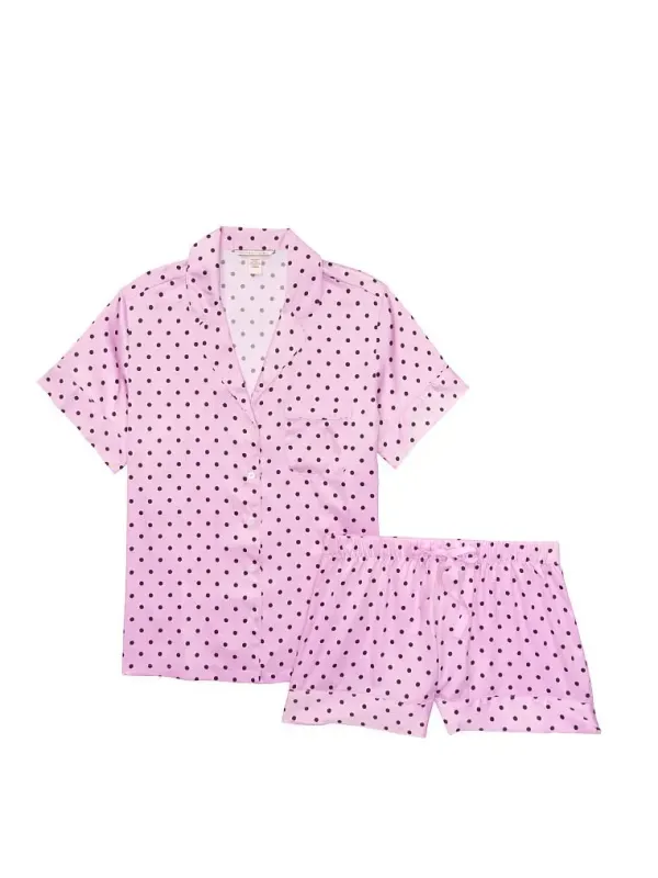 Атласна піжама з шортами PJ Set Victoria's Secret
