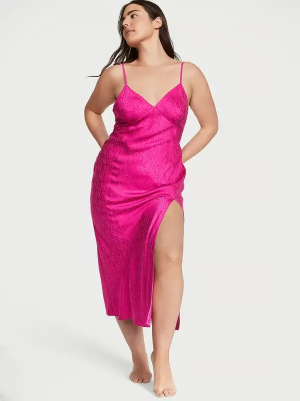 Атласний пеньюар Icon Satin Midi Slip Victoria's Secret