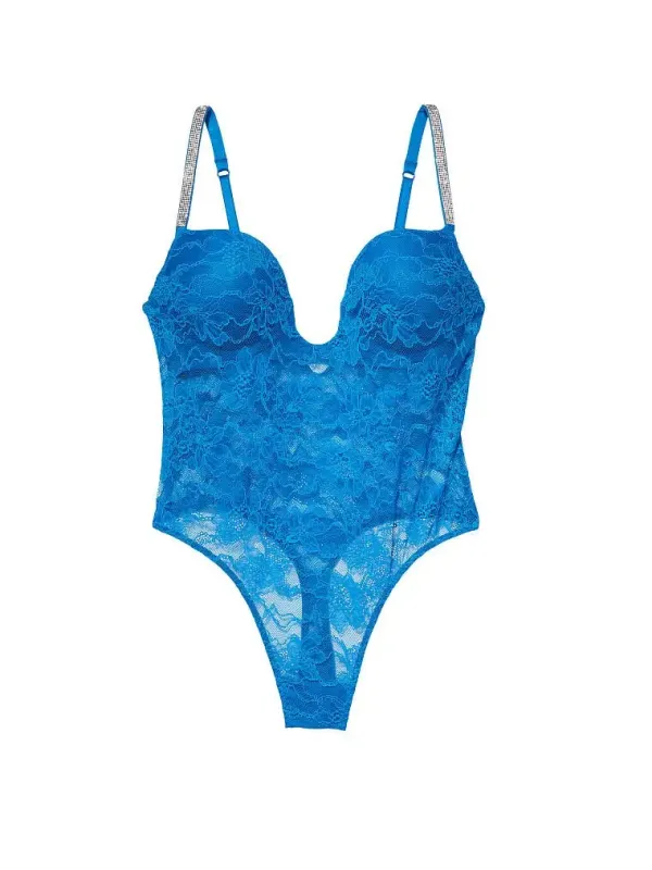 Боді пуш-ап U-Wire Lace Shine Strap Teddy Victoria's Secret