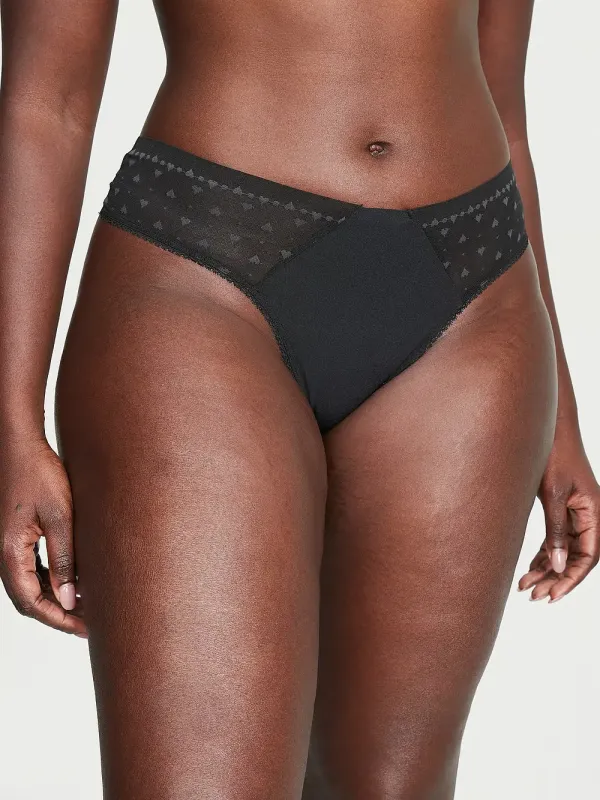 Трусики тонг Lace-trim No-Show Victoria's Secret