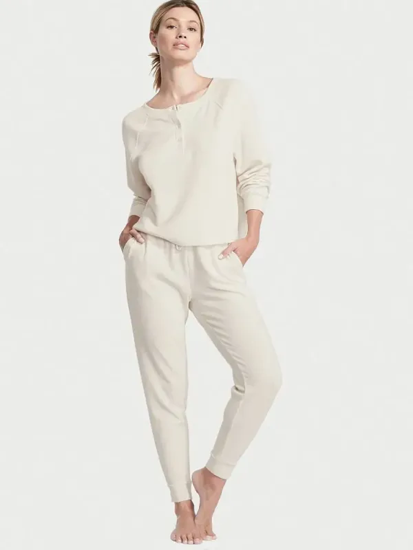 Костюм для дому Glow Waffle Henley Jogger Set Victoria's Secret