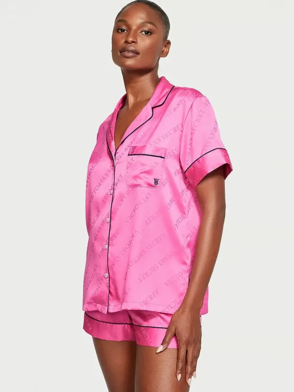 Атласна піжама з шортами Satin Short Pj Set Victoria's Secret