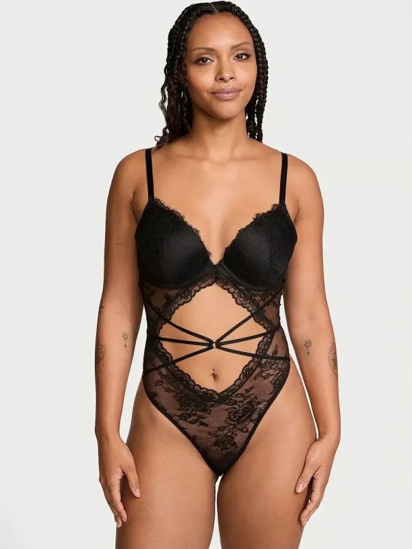 Мереживне боді демі Rose Lace Strappy Very Sexy Victoria's Secret