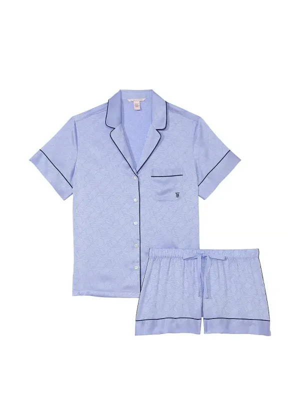 Атласна піжама з шортами Satin Short Pj Set Victoria's Secret