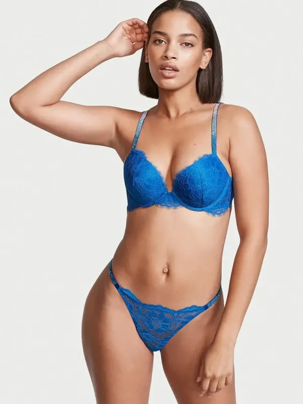 Мереживні трусики бразиліани зі стразами Shine Very Sexy Victoria's Secret