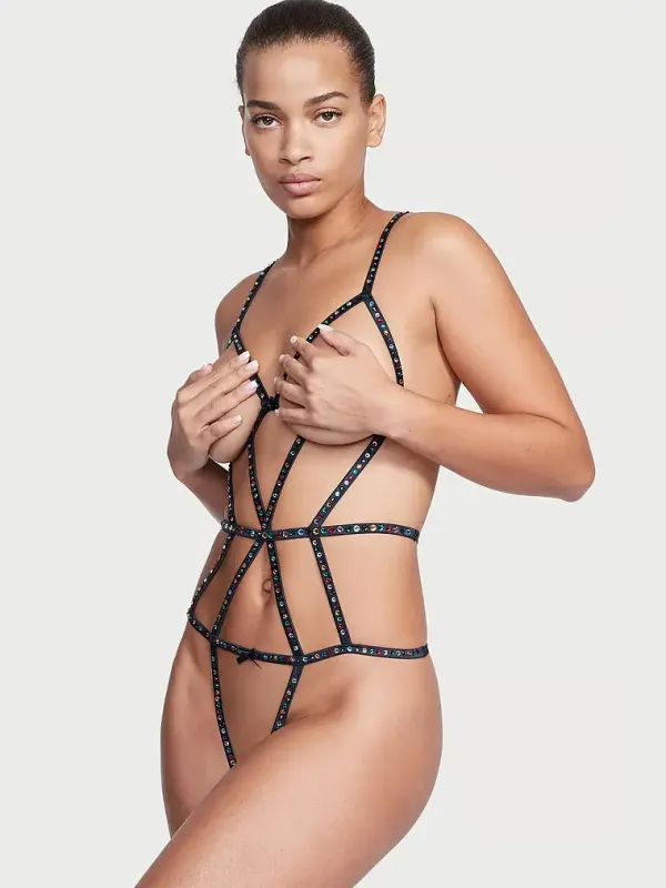 Боді Bejeweled Strappy Teddy Very Sexy Victoria's Secret