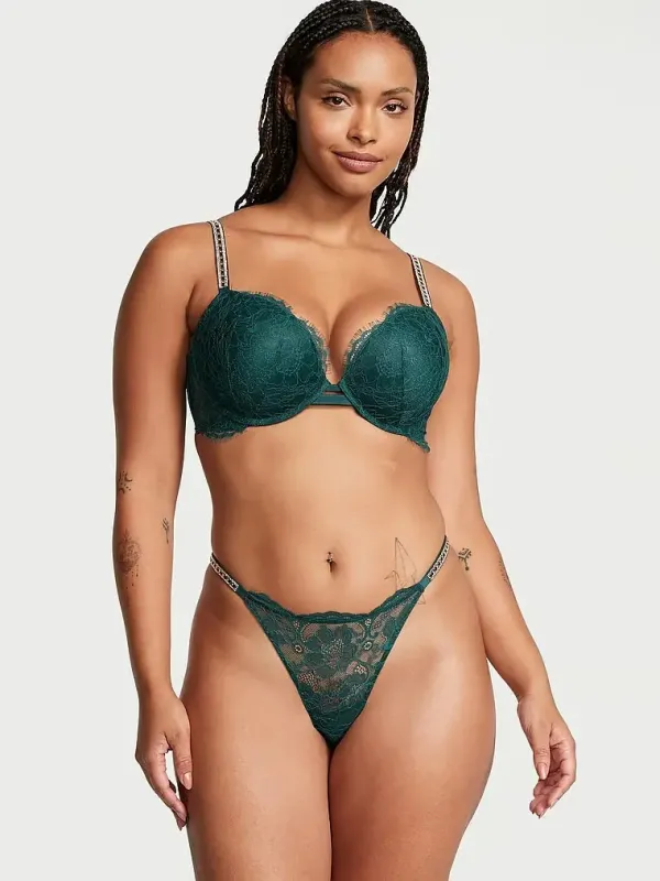 Мереживний комплект Бюстгальтер пуш-ап & Трусики бразиліани Shine Very Sexy Victoria's Secret