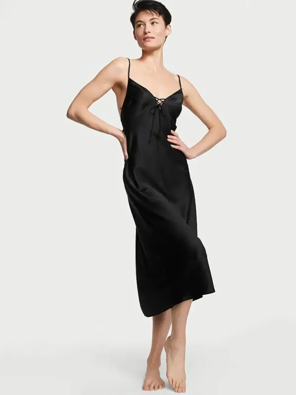 Атласний пеньюар Butterfly Midi Slip Victoria's Secret