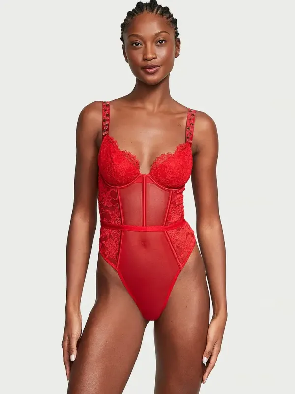 Боді з чашечками Shine Cherry Teddy Very Sexy Victoria's Secret