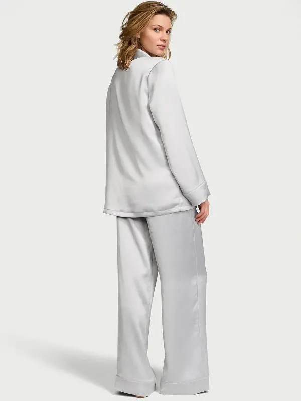 Атласна піжама з штанами Luxe Satin Doubl -Breasted PjSet Victoria's Secret